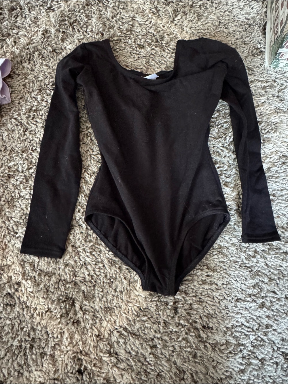 Capezio Black Long-Sleeve Dance Leotard Bodysuit